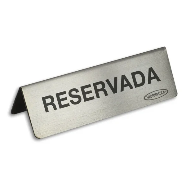Placa Reserva de Mesa em Inox 15 cm